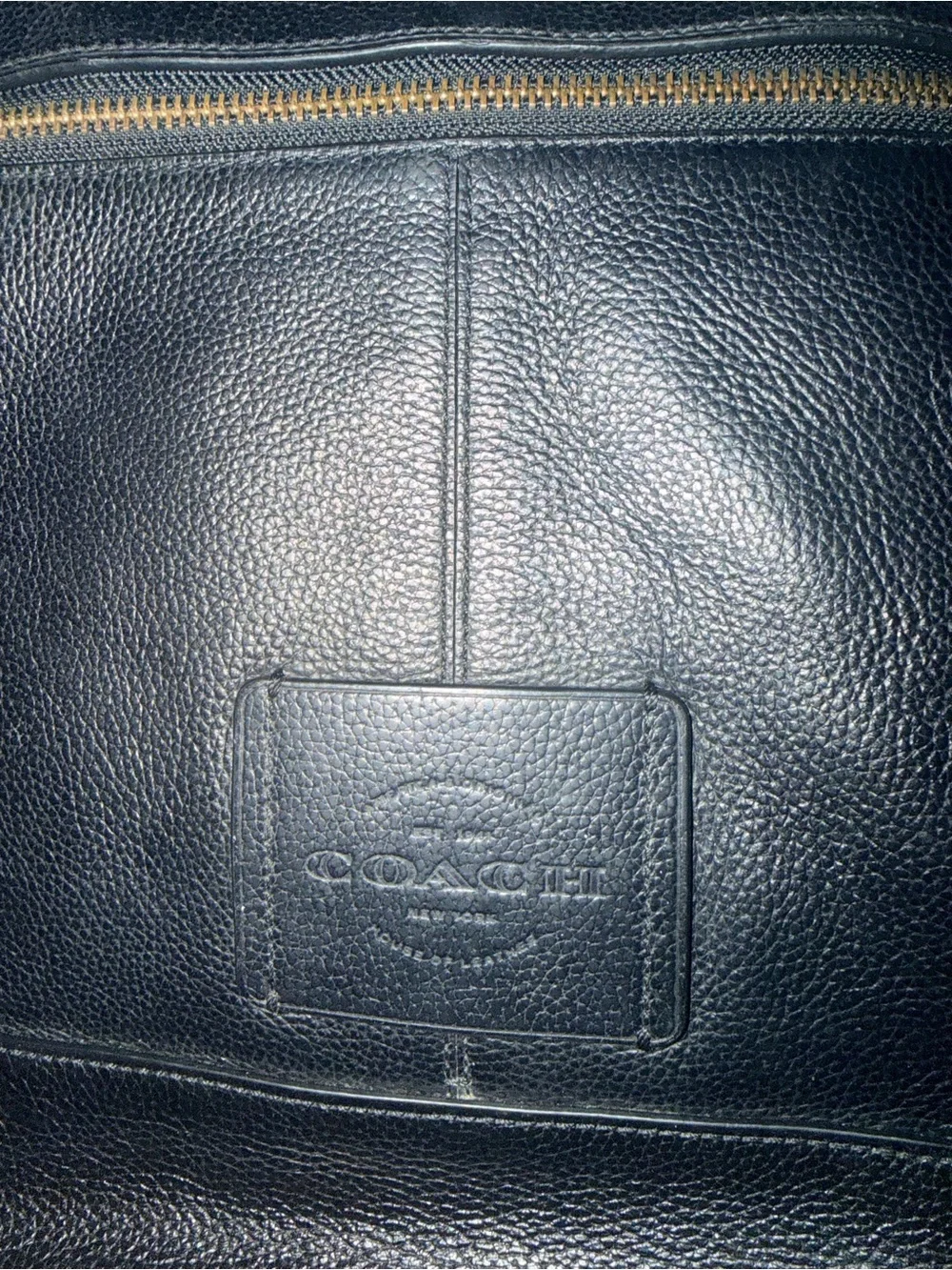 Coach Black Pebbled Leather Messenger Briefcase Laptop Bag Crossbody